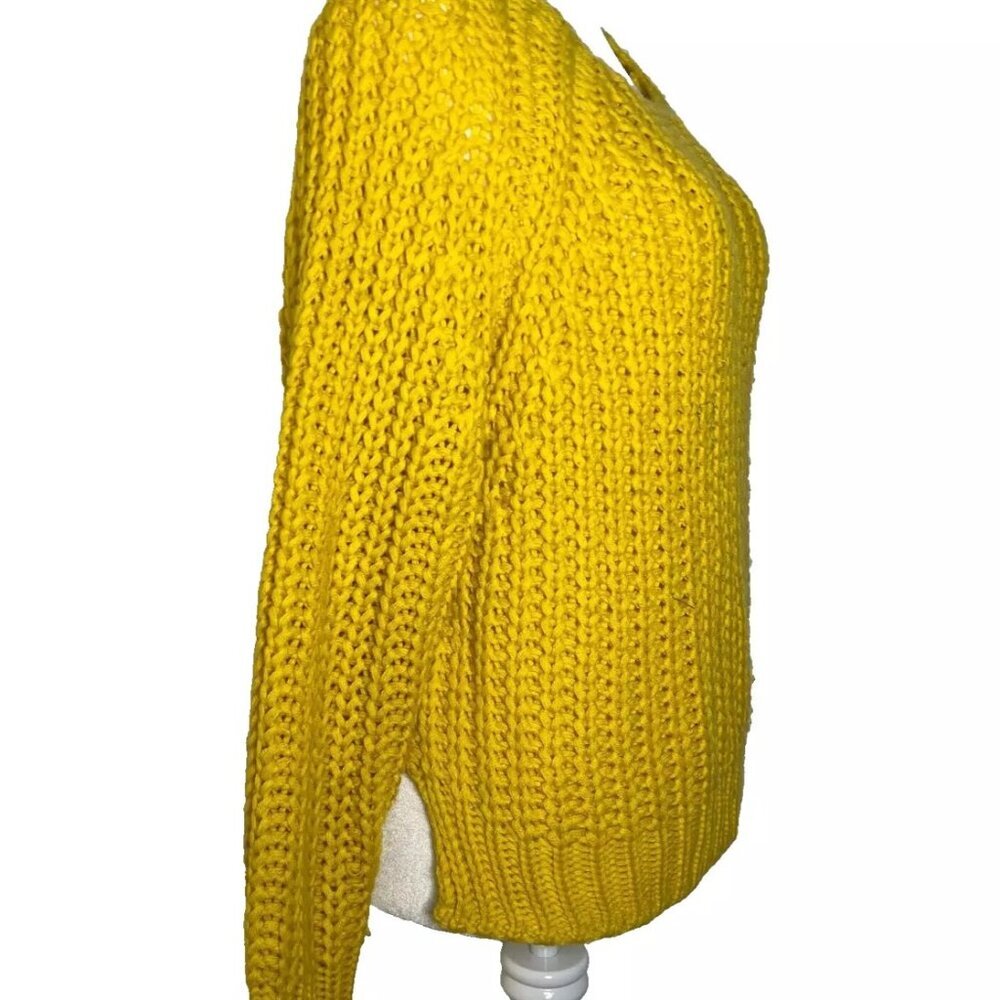Kut From Kloth Womens Sweater Pullover Wool Blend Chunky Cable Knit Cottage Sz L - Picture 3 of 10